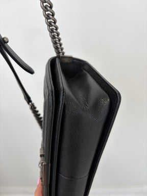 Chanel Black Caviar Leather 'Old Medium' Boy Bag