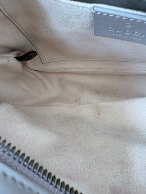 Gucci Dark Beige Chevron Quilted Marmont Camera Bag