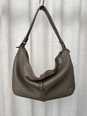 Bottega Veneta Taupe Leather Cervo Shoulder Bag