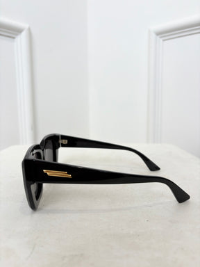 Bottega Veneta Black Square Frame Sunglasses