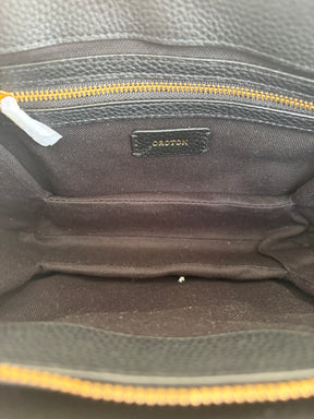 Oroton Margot Zip Cross Body Bag Black