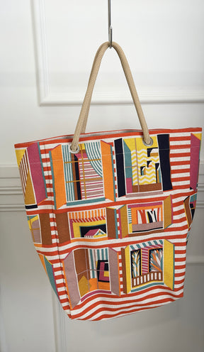 Hermès Multi Colour 'From My Window' Canvas Tote