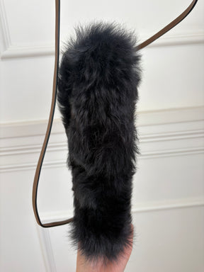 Scanlan Theodore Shearling Flap Bag With Shoulder Strap