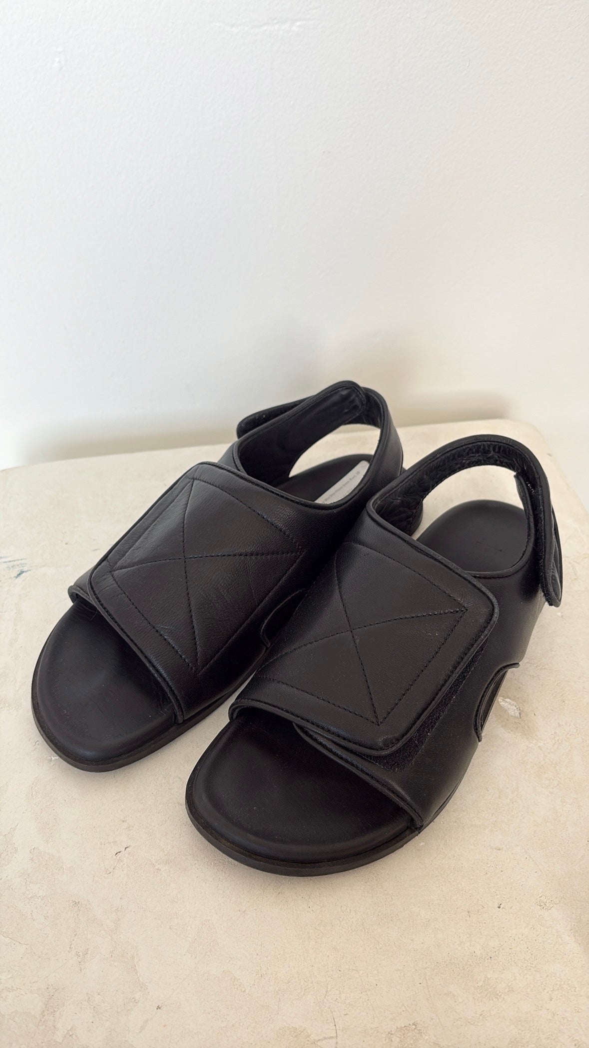 bassike Wide Strap Padded Sandal Black, 39