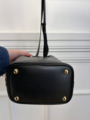 Salvatore Ferragamo Black Leather Bucket Bag