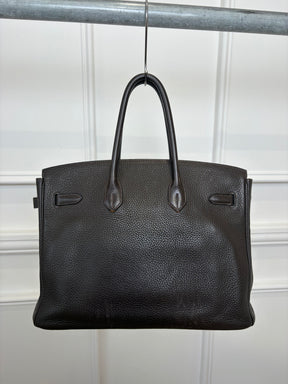 Hermès Birkin 35 in Ebene Clemence Leather
