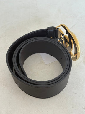Gucci Black Leather Marmont Belt, 90