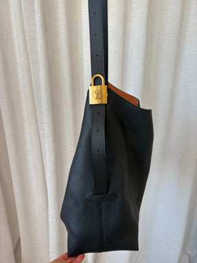 Louis Vuitton Black Leather Low Key Hobo MM