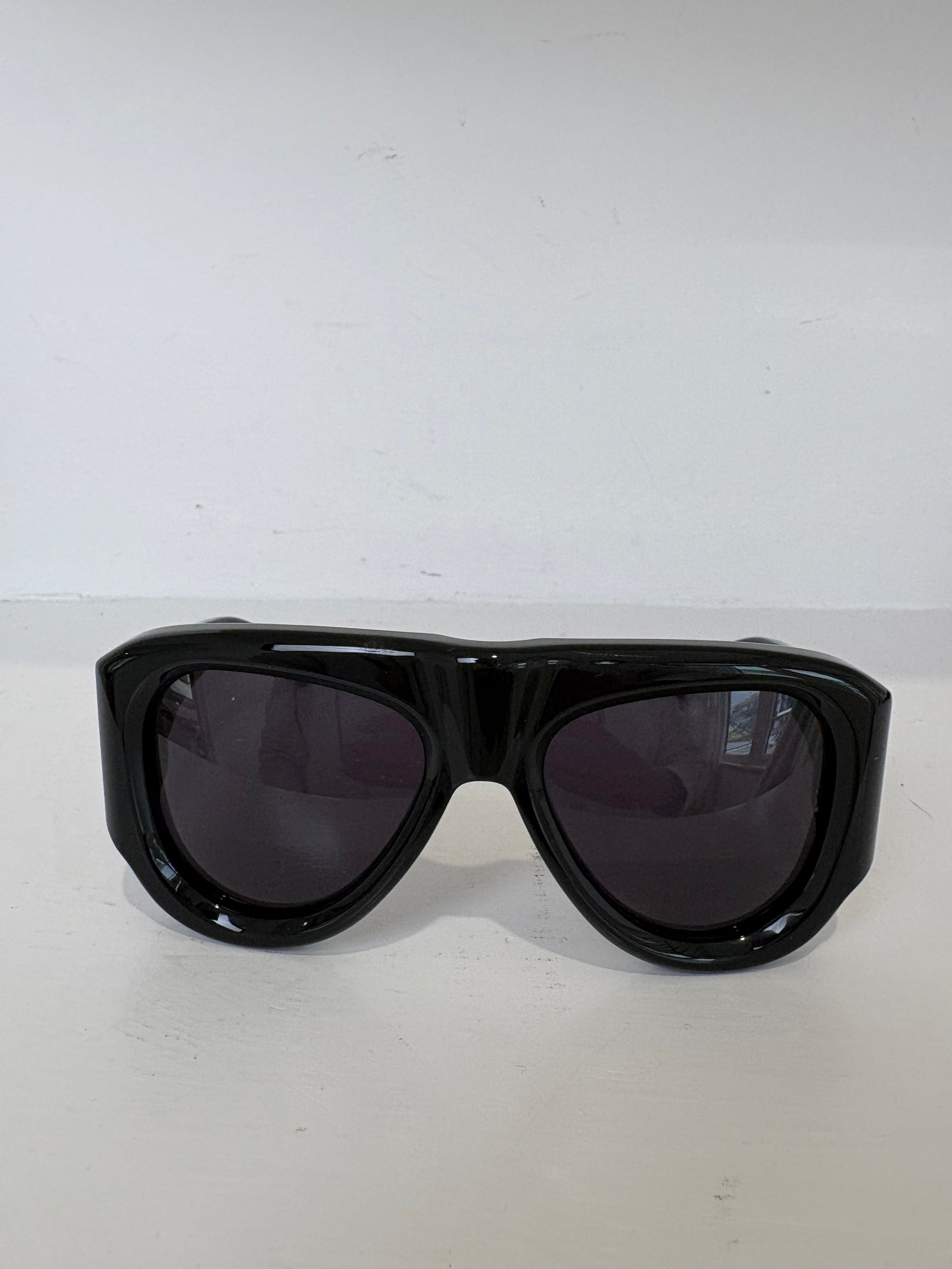 Jacques Marie Mage Barclay Aviator Style Acetate Sunglasses Black