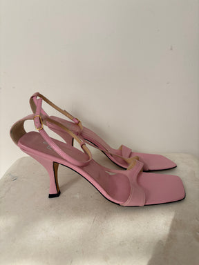 Fendi T Bar Sandals Pink, 39.5