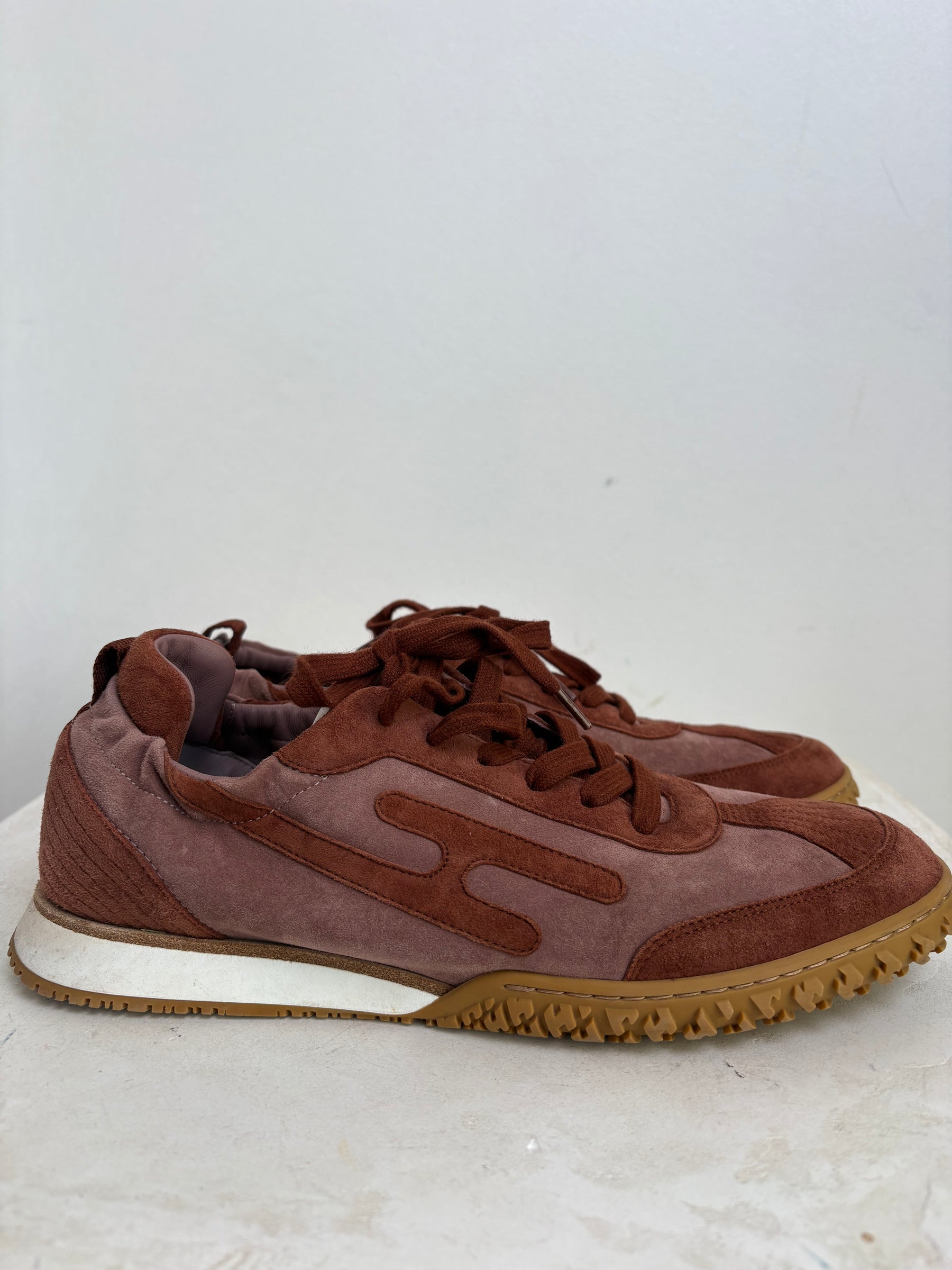 Hermès Maroon Suede Jet Sneaker, 40