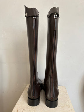 Ayede Hector Leather Knee Boots Darc Brown, 42