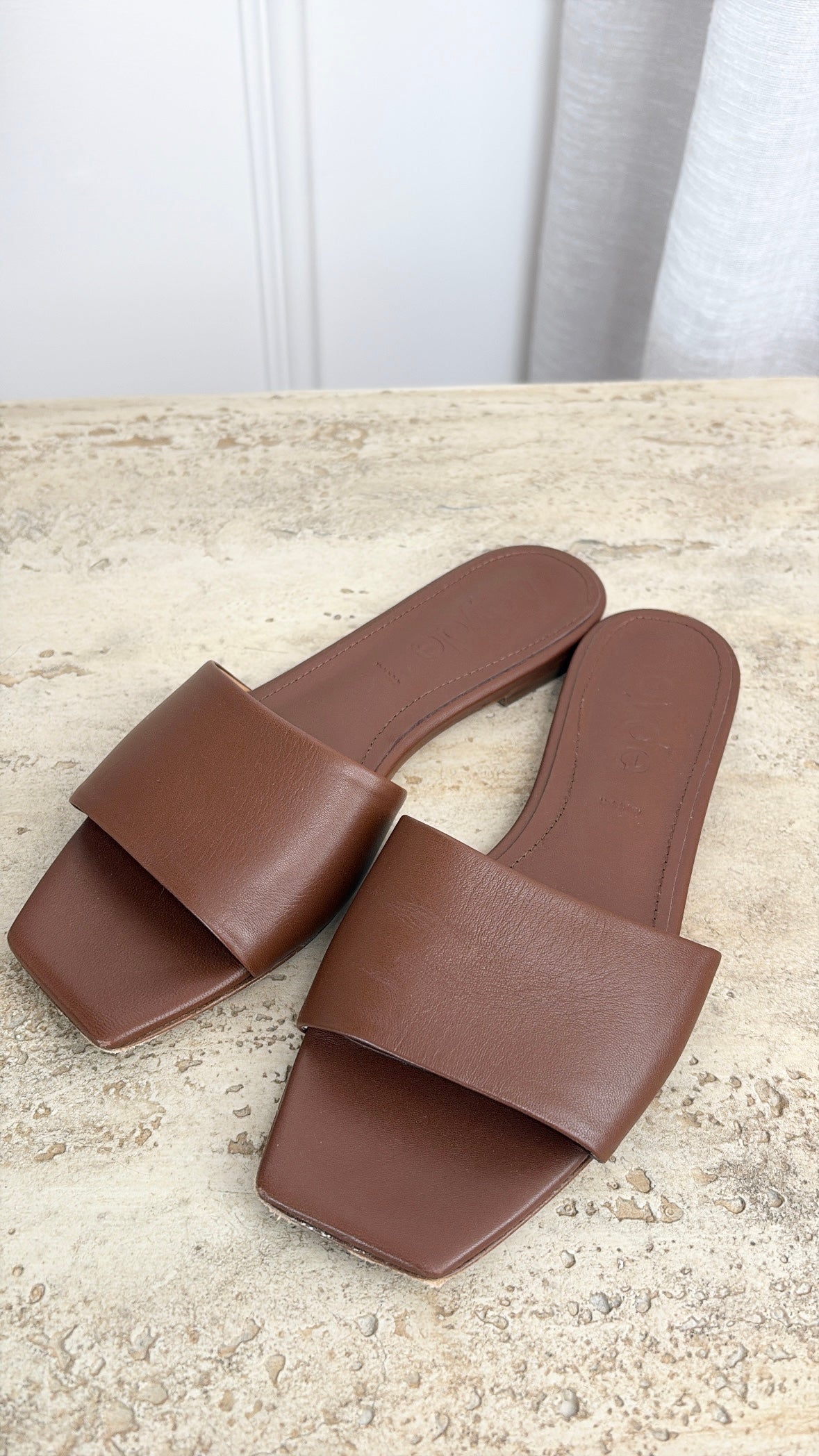 Aeyde Brown Slides, 38