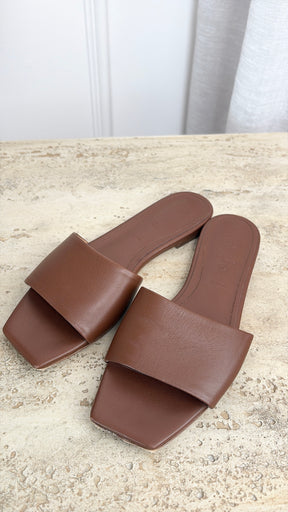 Aeyde Brown Slides, 38