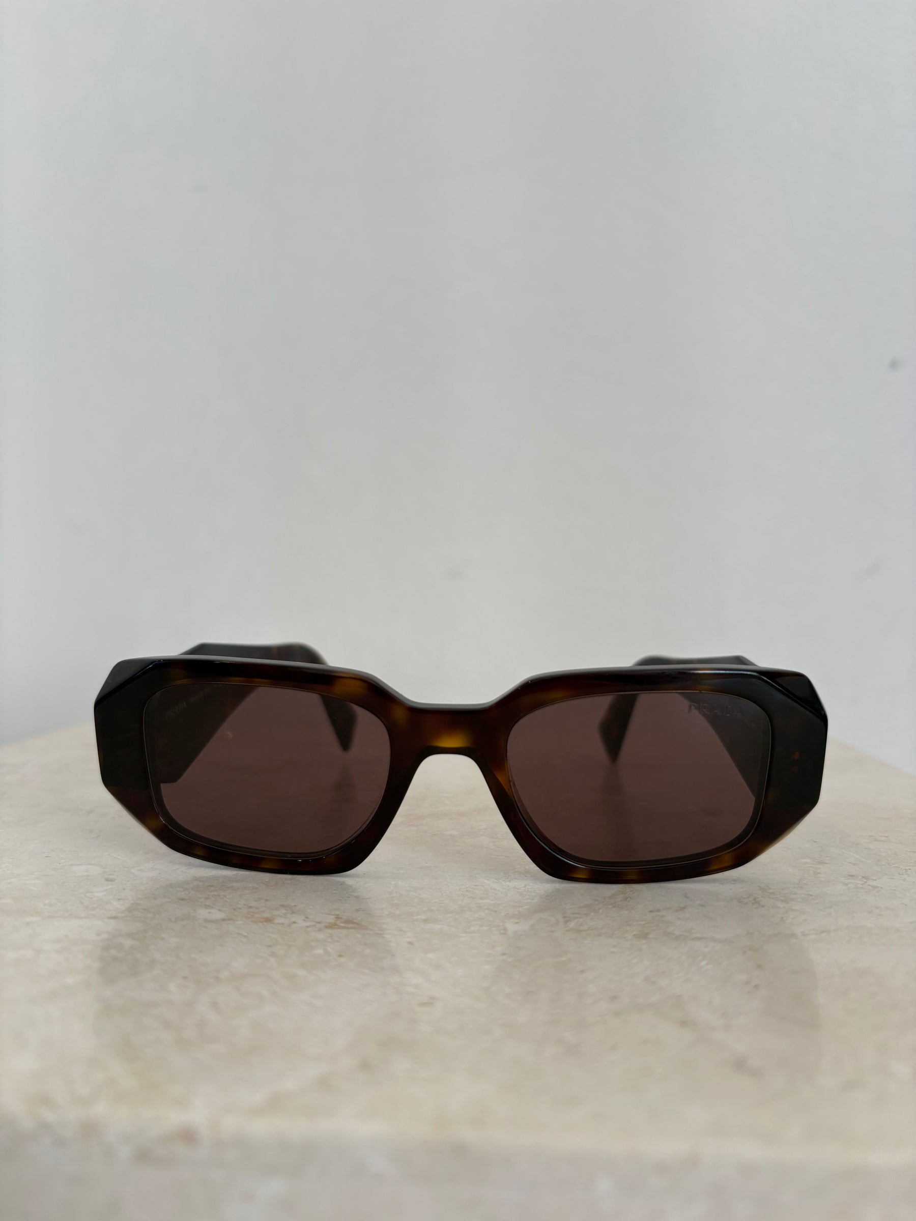 Prada Tortoiseshell Symbole Sunglasses