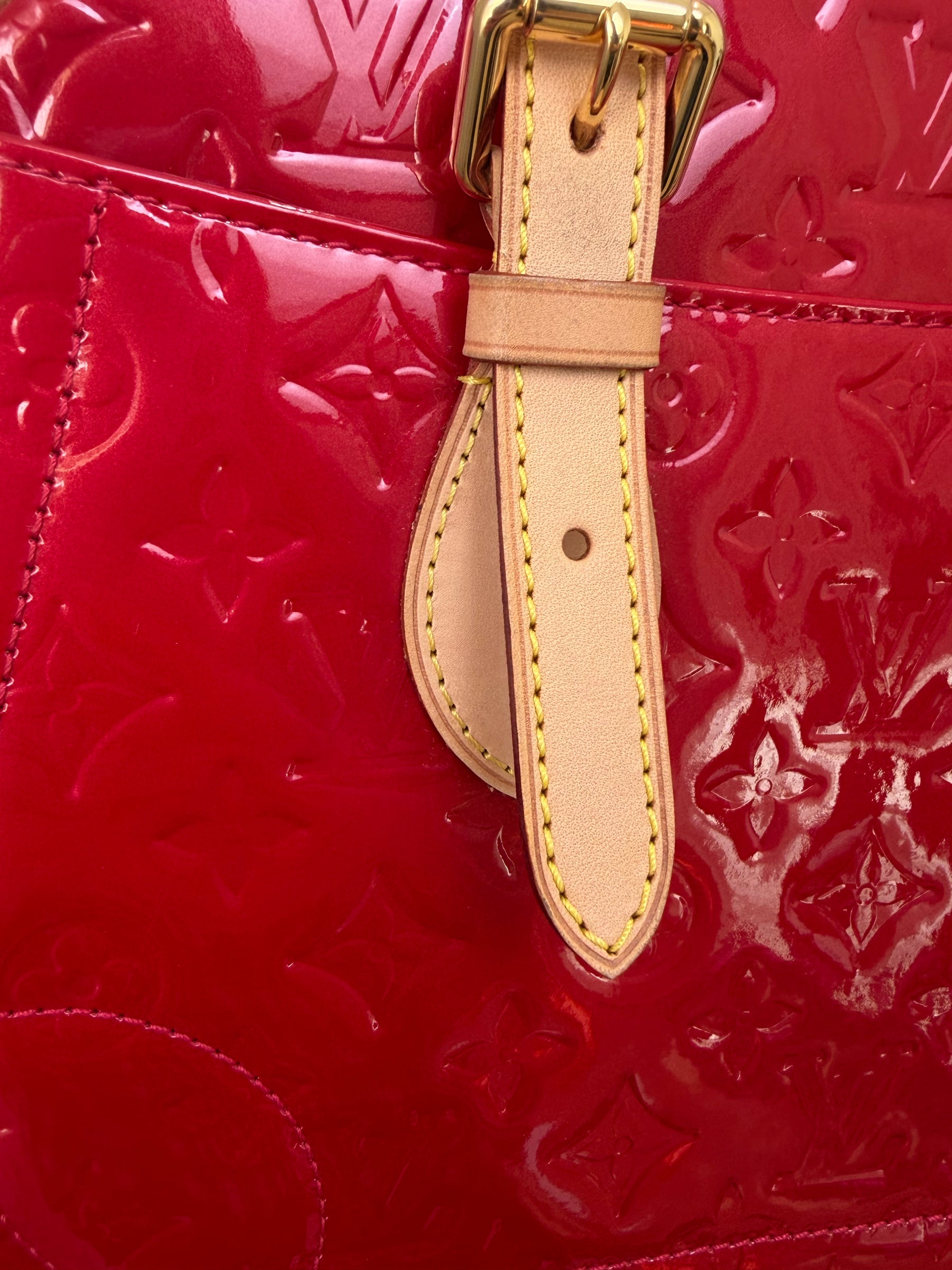 Louis Vuitton Red Vernis Leather Summit Drive Bag