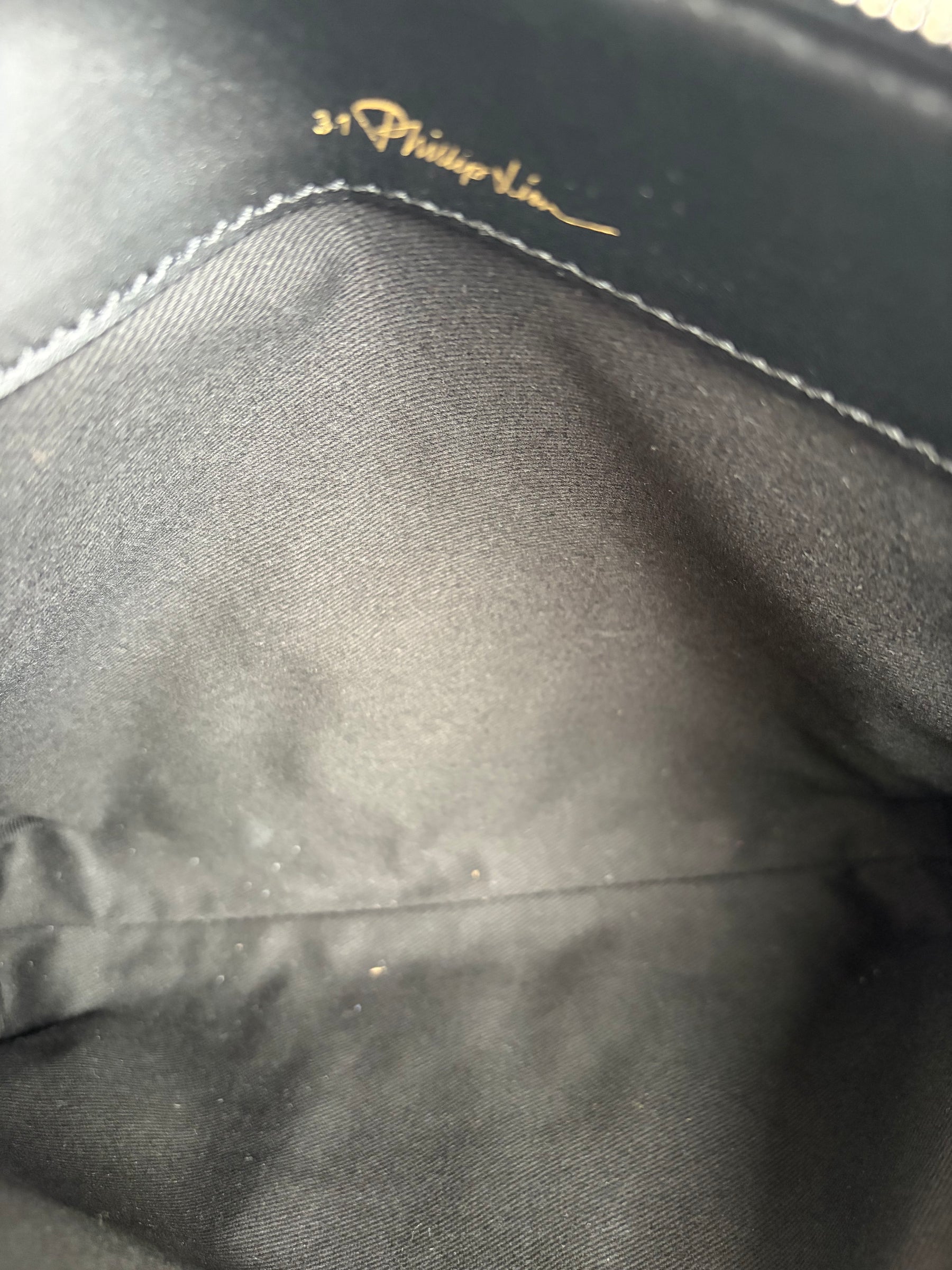 Phillip Lim Black Shearling Fur Zipped Pouch