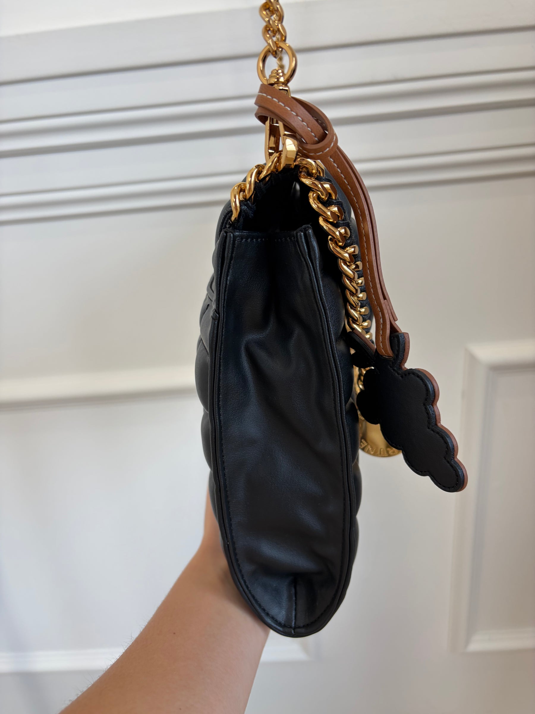 Stella McCartney Black Quilted Falabella Shoulder Bag