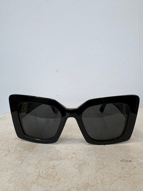 Burberry Black Oversized Square Logo Arm sunglasses