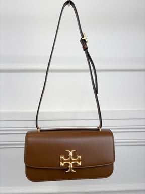 Tory Burch Tan Leather Logo Shoulder Bag