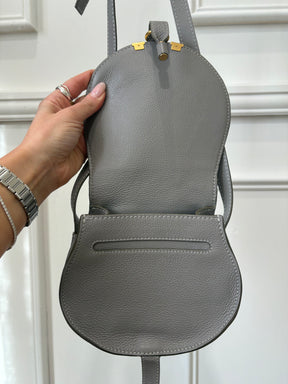 Chloé Grey Grained Leather Marcie Bag