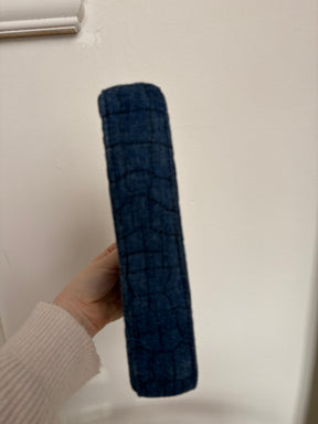 Miu Miu Croc-Embossed Denim Clutch