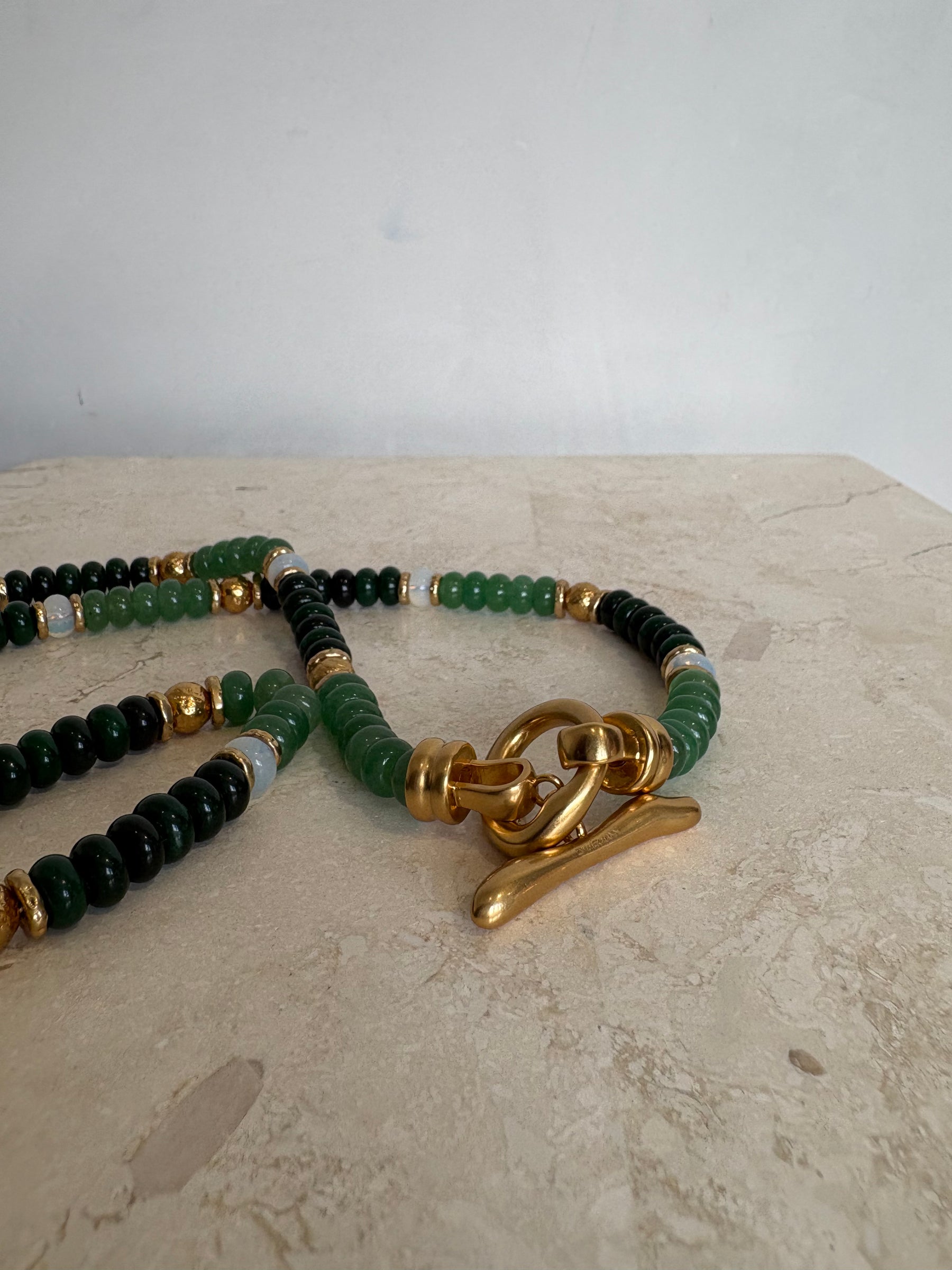 Zimmermann Mellow Stone Necklace Antique Gold Malachite