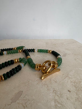 Zimmermann Mellow Stone Necklace Antique Gold Malachite
