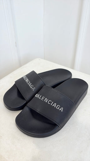 Balenciaga Pool Slides Black, 38