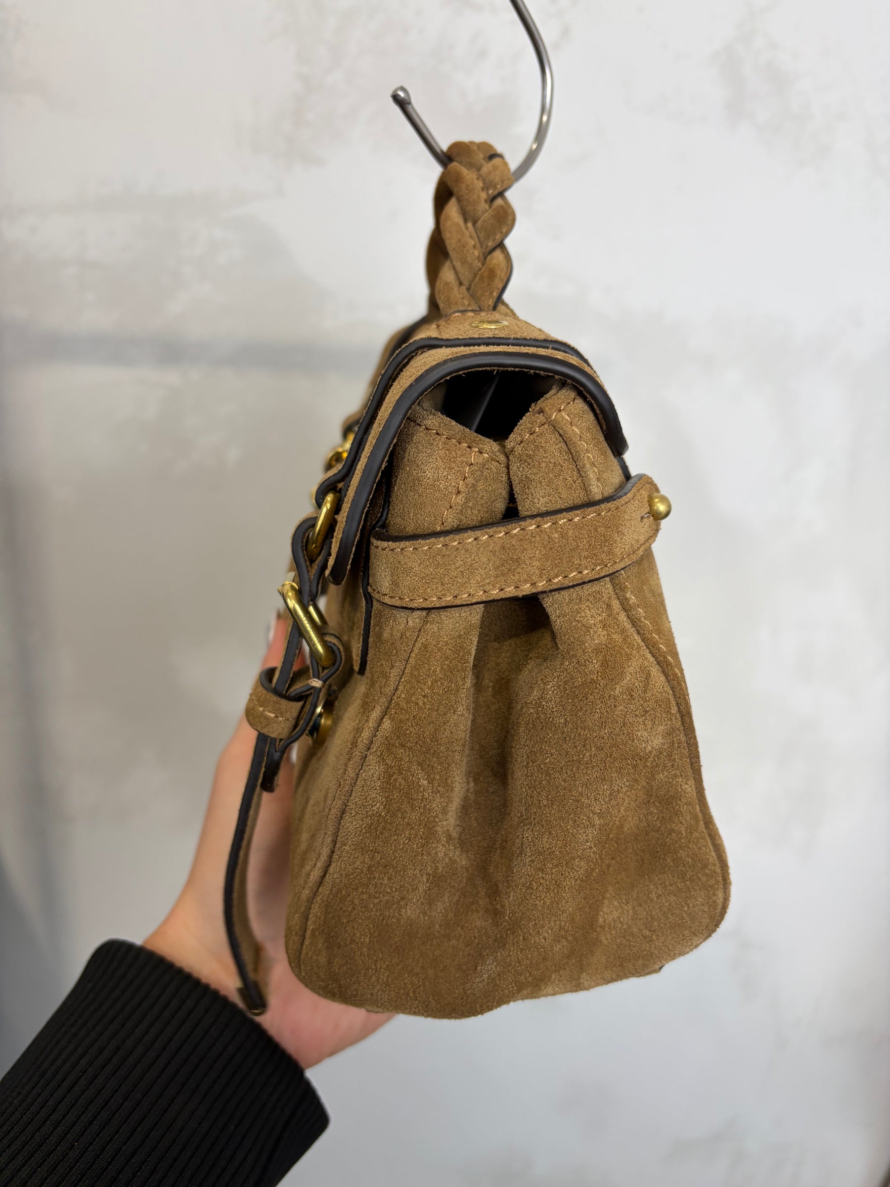 Mulberry Brown Suede Mini Alexa Bag