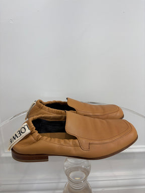 Loewe Camel Elasticated Loafers, 39