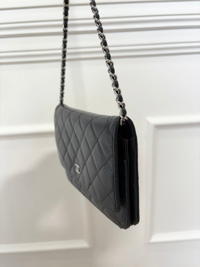 Chanel Black Caviar Leather WOC with Silver Hardware