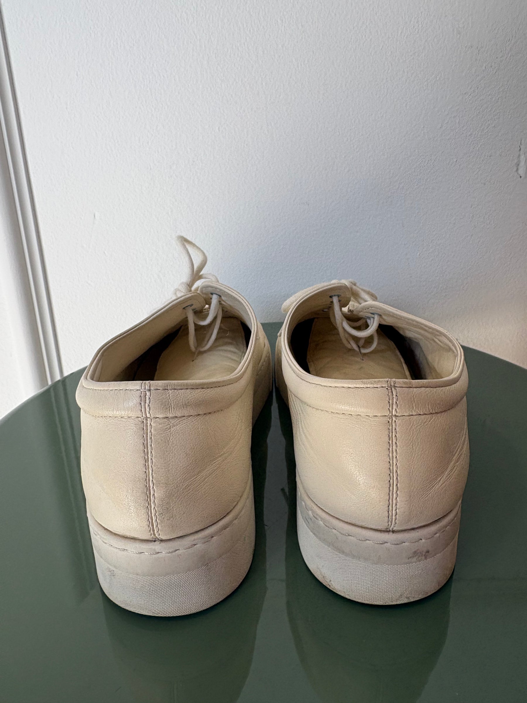 The Row Cream Leather Sneakers, 38