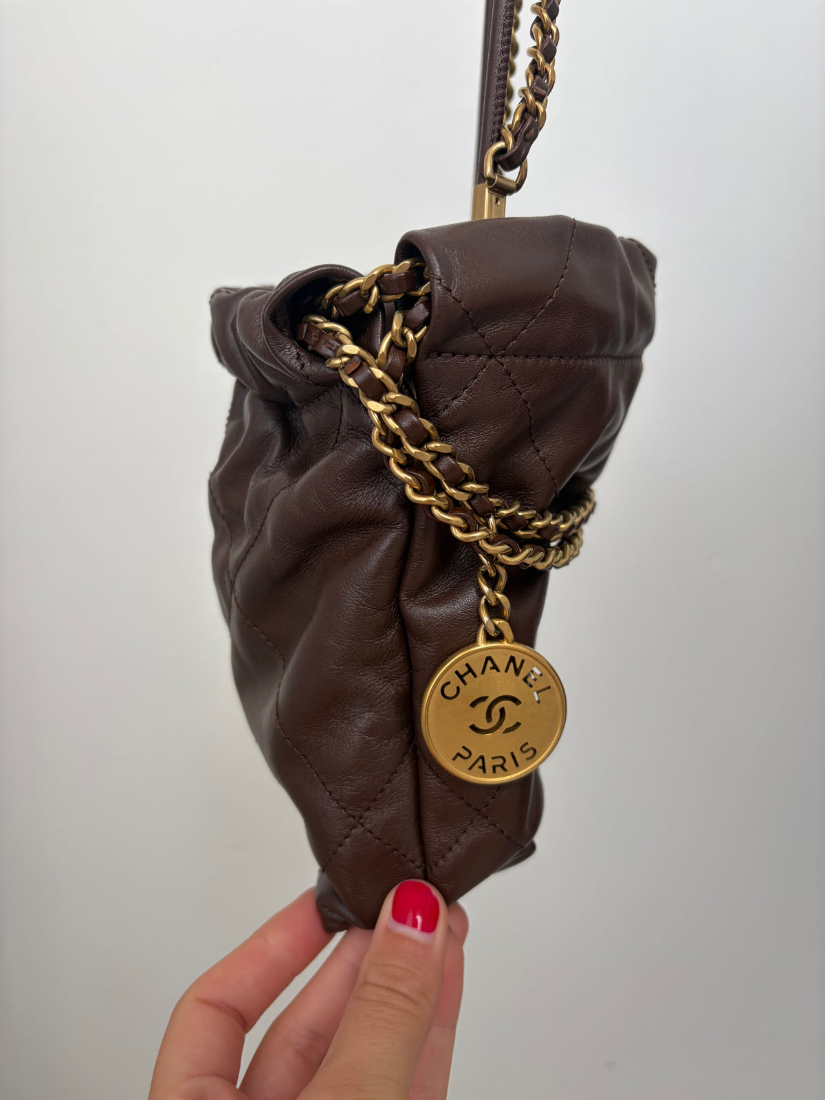 Chanel 22 Mini in Chocolate Brown Leather