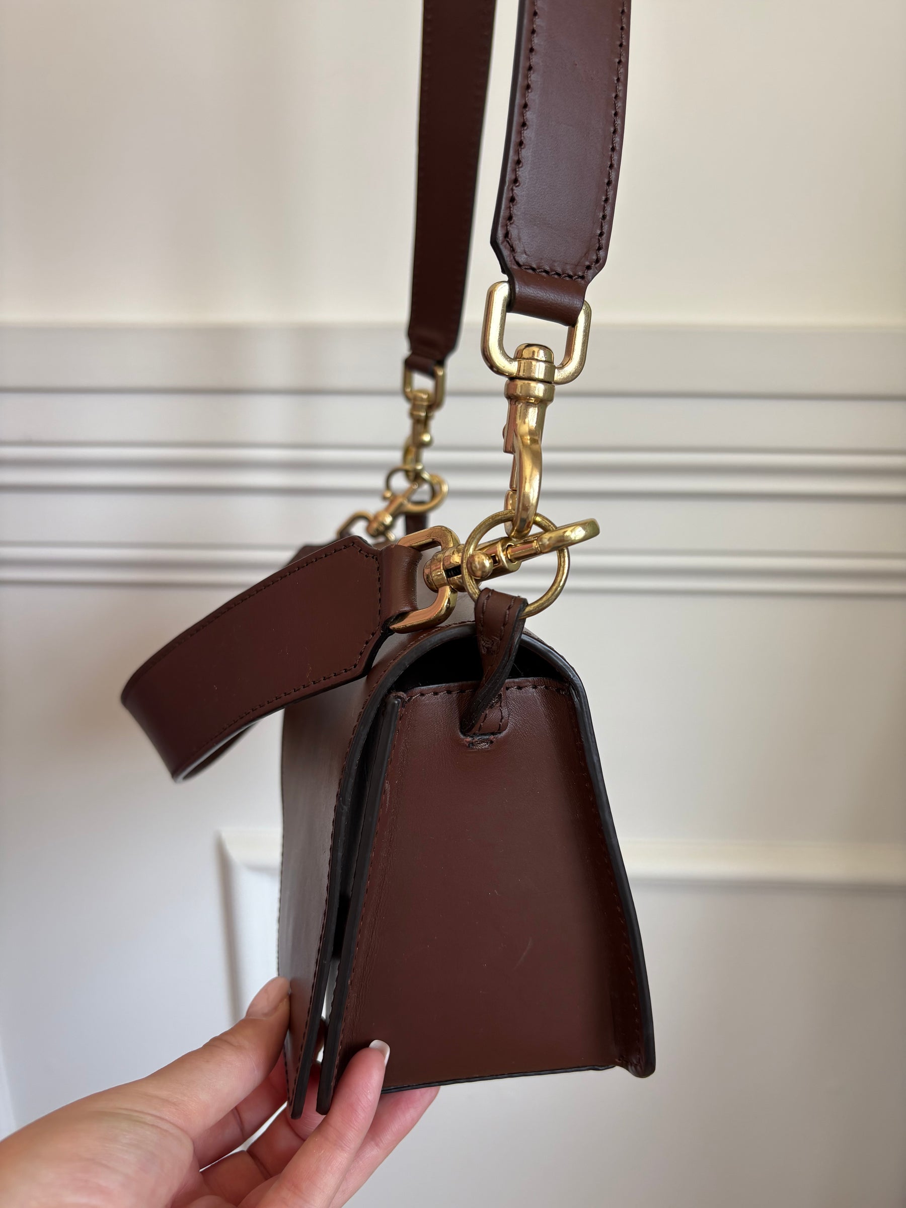 ATP Atelier Brown Leather Flap Bag