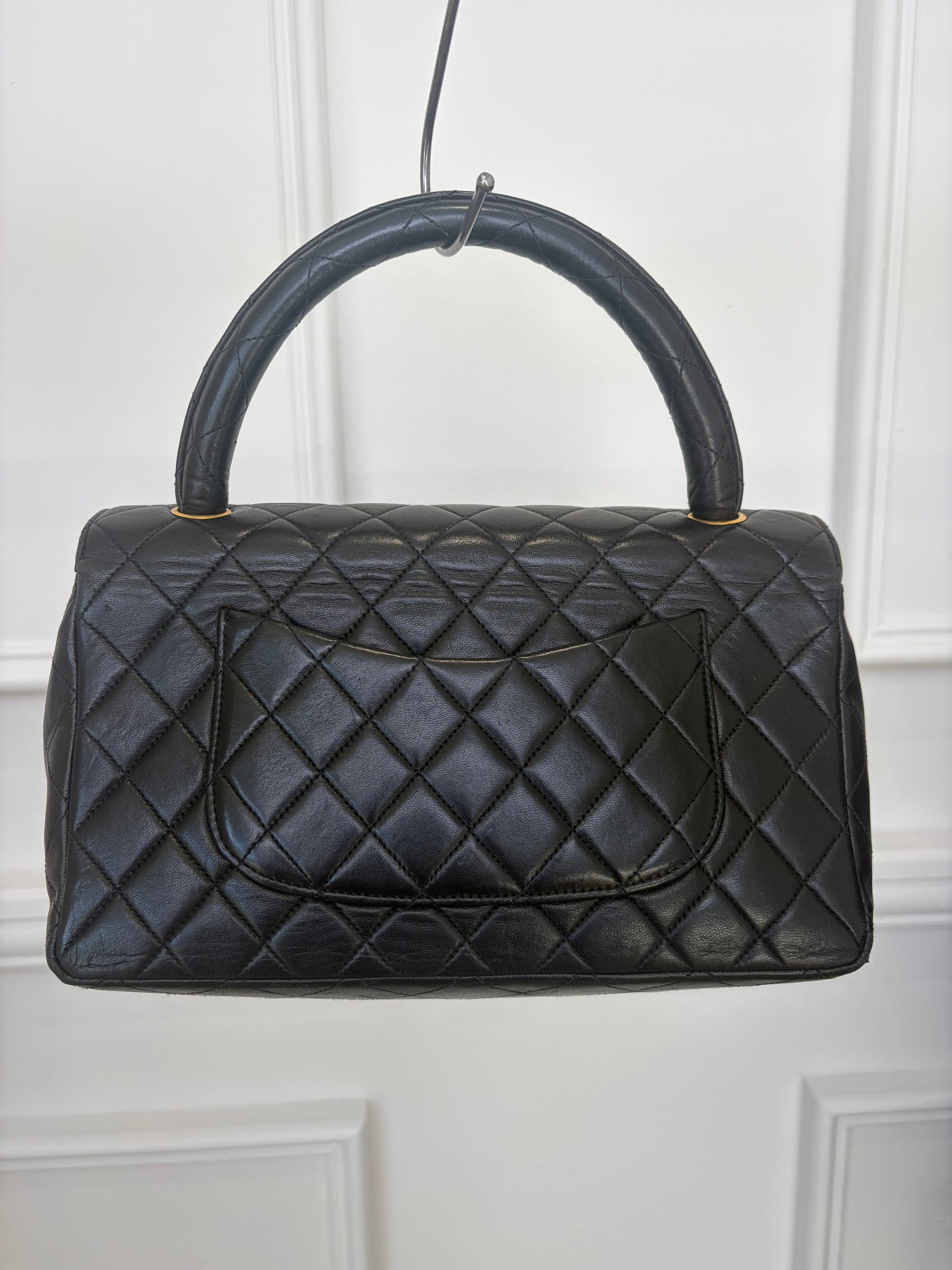 Chanel Chocolate Brown Leather Top Handle Classic Flap Bag