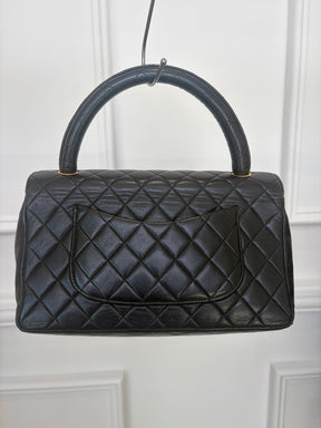 Chanel Chocolate Brown Leather Top Handle Classic Flap Bag