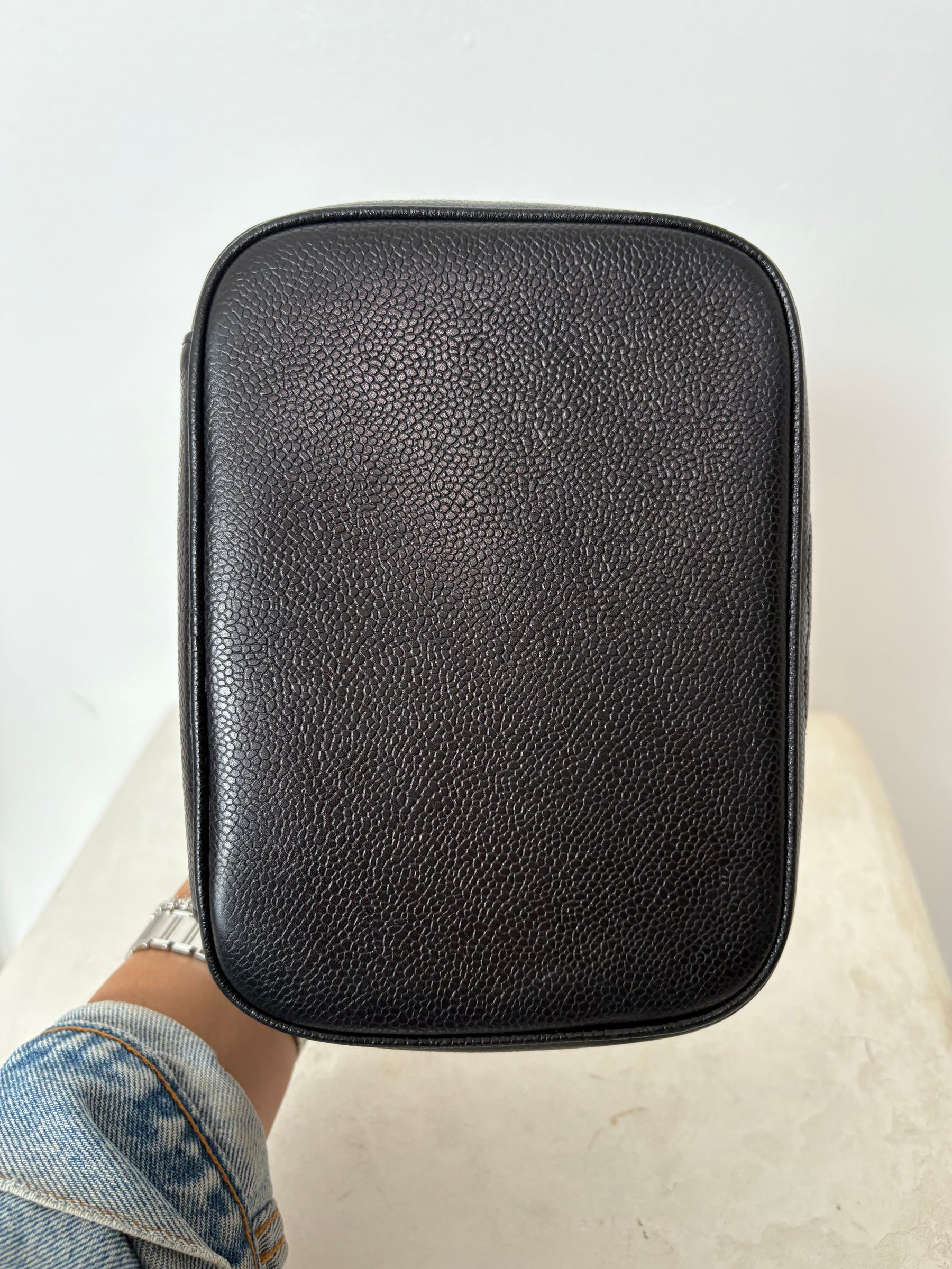 Chanel Black Caviar Leather Vanity Case