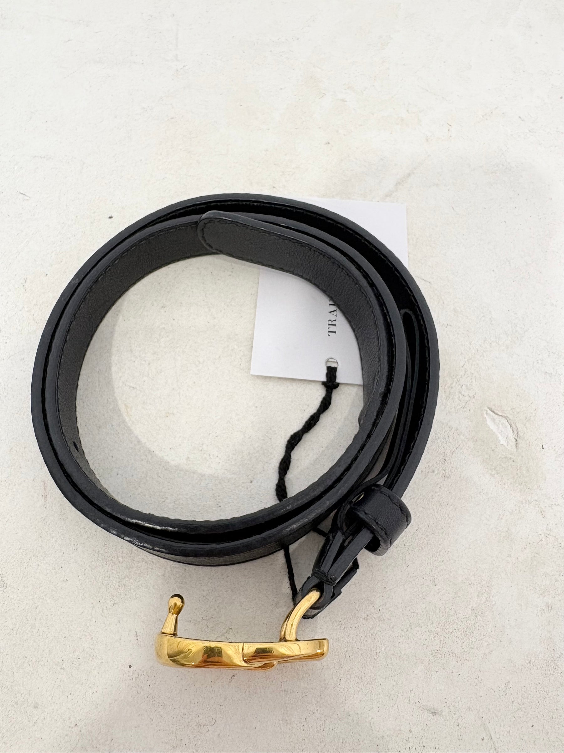 Gucci Black Leather 2cm Marmont Belt, 65