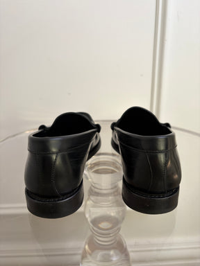 Celine Triomphe Loafers In Black, 37
