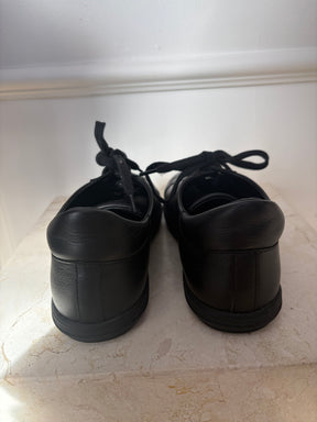 Chanel Uniform Black Leather Sneakers, 36