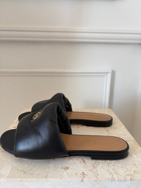 Loewe Anagram Padded Slides Black, 39