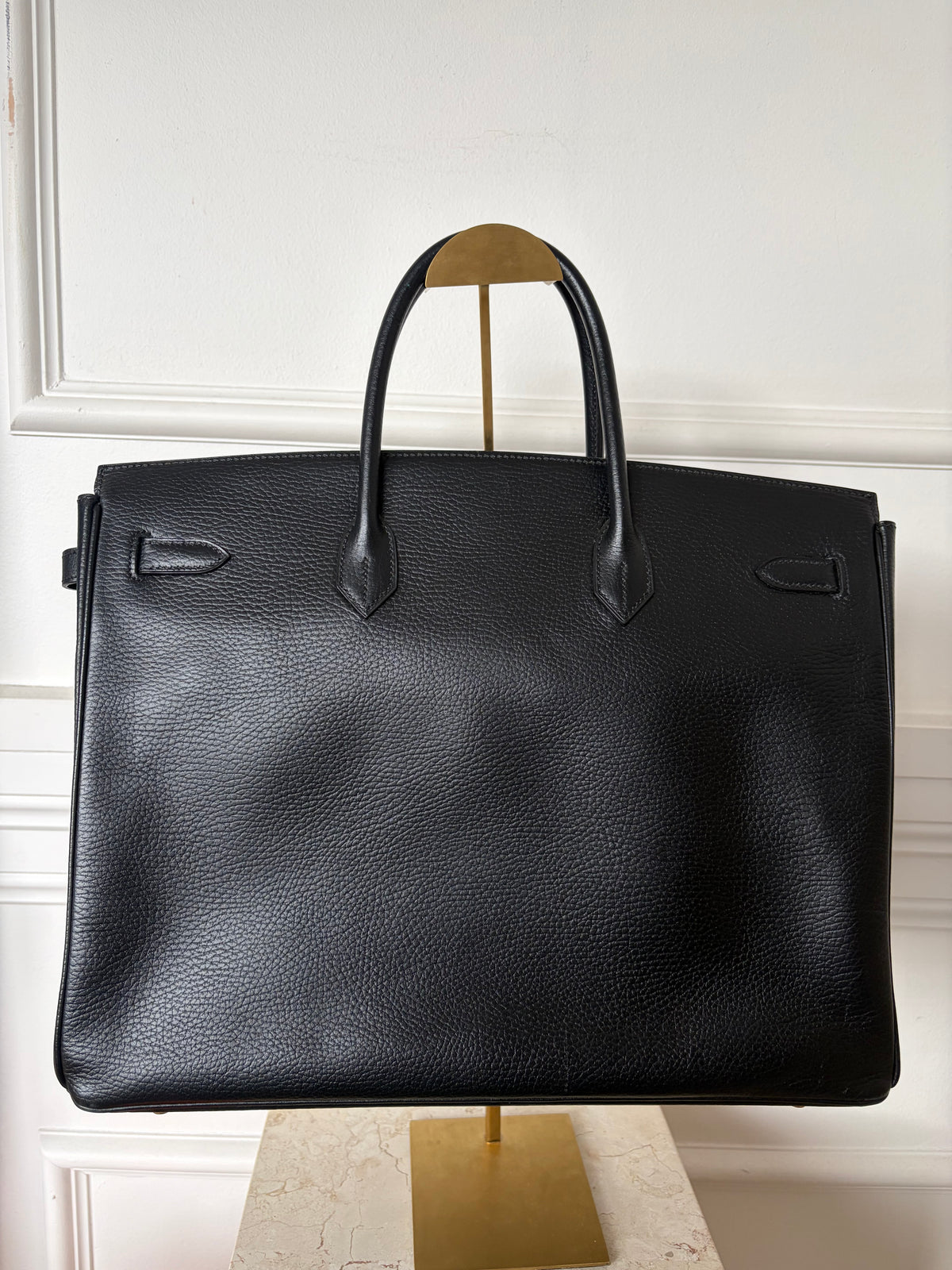 Hermès Birkin 40 in Noir Courchevel Leather