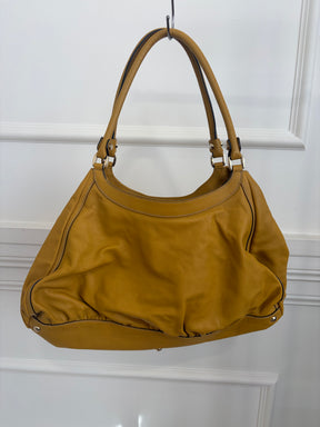 Gucci Mustard Leather Abbey D-Ring Hobo Bag