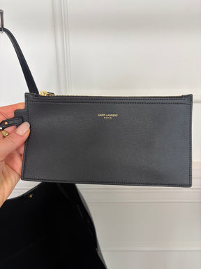 Saint Laurent Shopping Tote In Black Leather