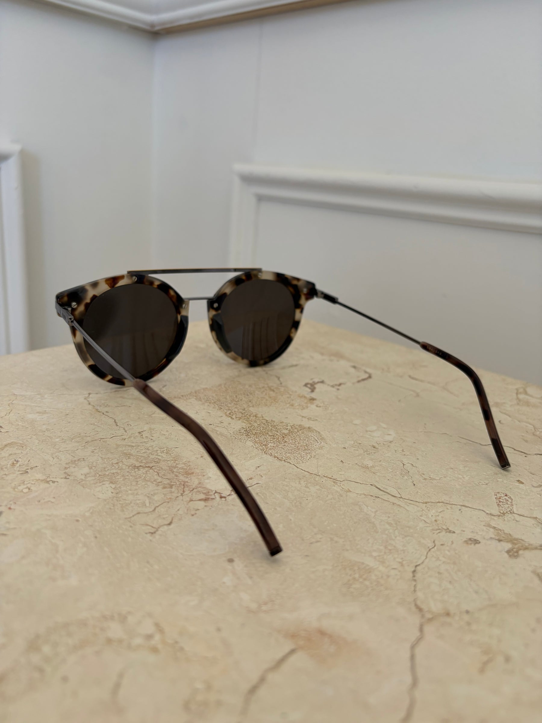 Fendi Tortoiseshell Round Sunglasses