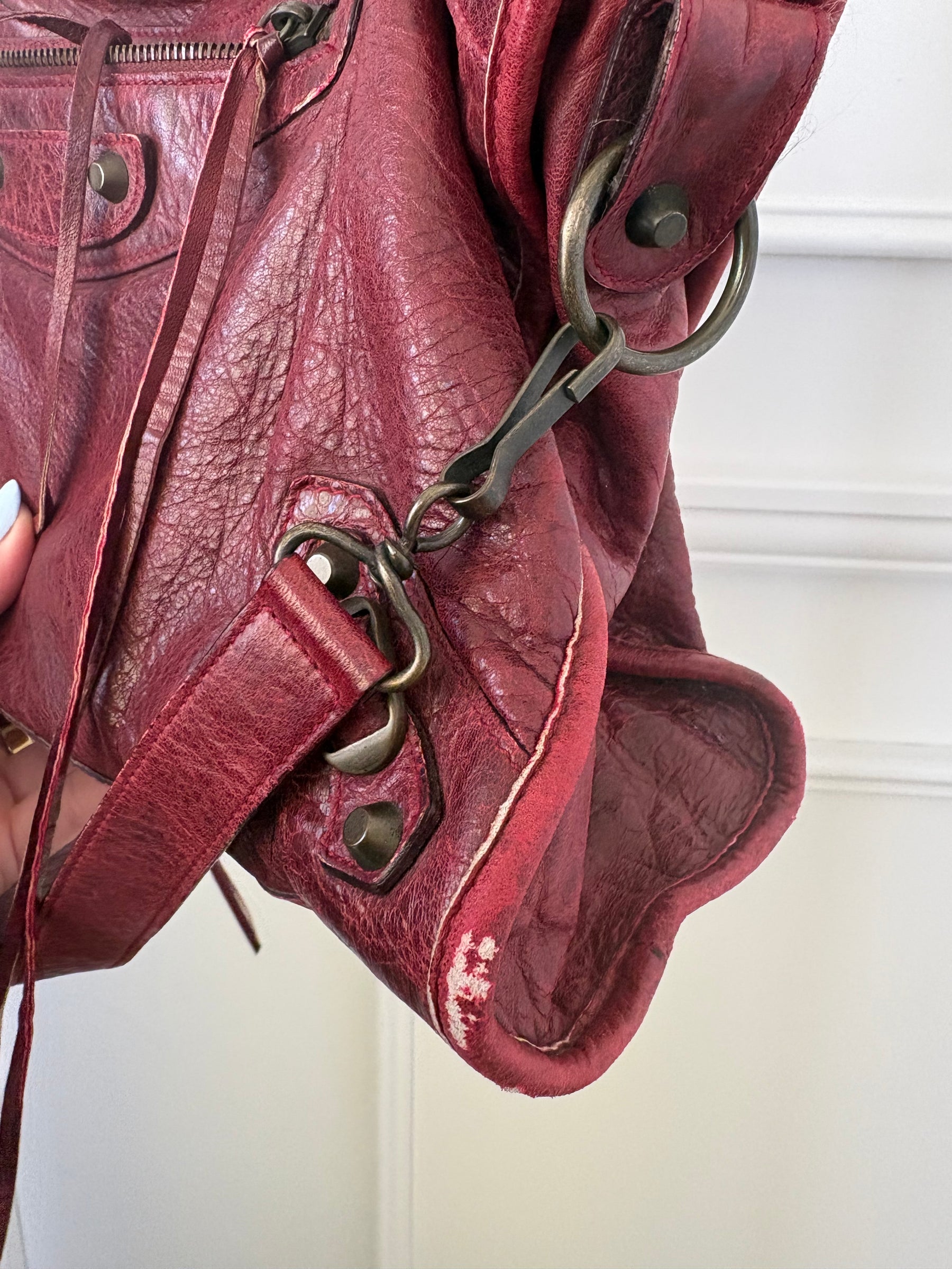 Balenciaga Merlot City Bag