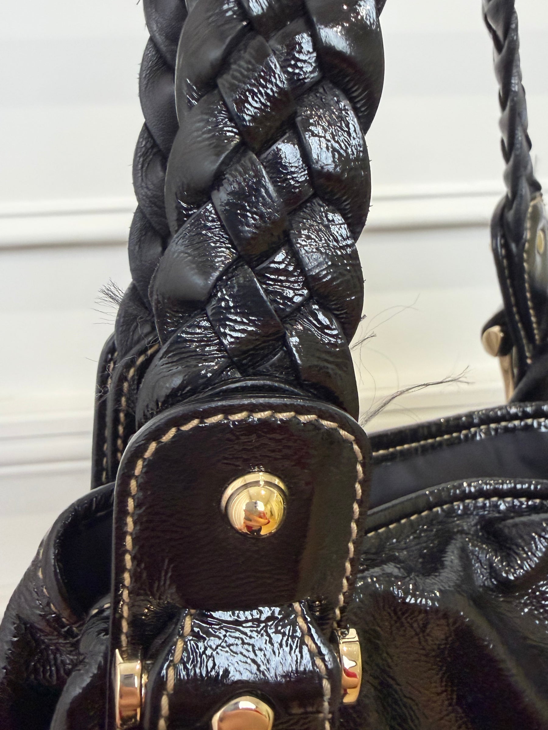 Gucci Black Patent Leather Pelham Shoulder Bag