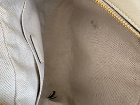 Gucci Cream Leather Blondie Logo Camera Bag