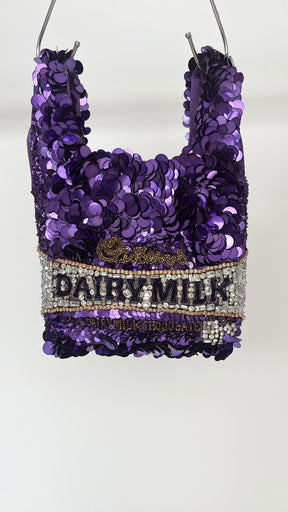 Anya Hindmarch Purple Sequinned 'Cadbury Dairy Milk' Bag